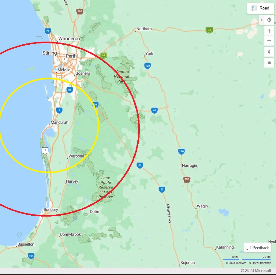 Service area map